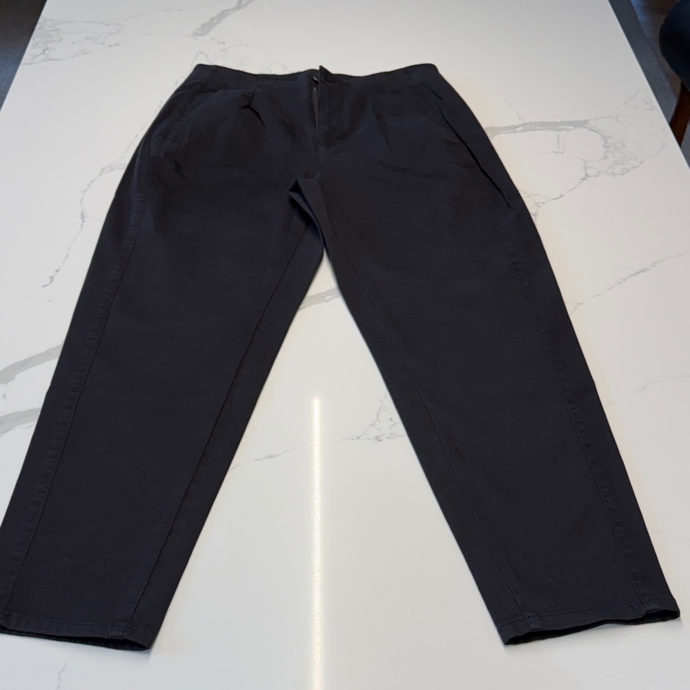 Eileen Fisher Black Cropped Straight-Leg Jeans
